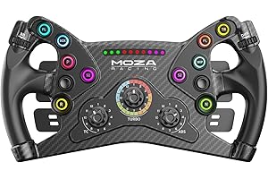 MOZA KS Steering Wheel 300mm Butterfly Style GT Racing Wheel, Fully Customizable Sim Racing Gaming Simulator, Compatible with 3rd-Party Bases via Hub