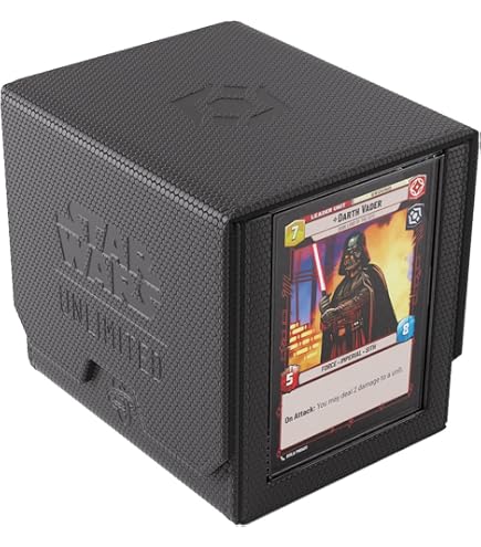 Gamegenic, Star Wars : Unlimited Soft Crate – Qui-Gon Jinn, peut contenir 60 cartes à double couche, boîte à jetons incluse