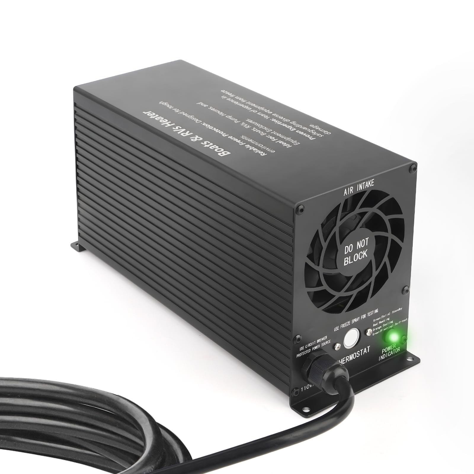 Photo 1 of Binmaton Boat Engine Compartment Heater, 800W Bilge Heater, Freeze Protection for Winter Storage, Waterproof Design, Ideal for Boats Up to 35', RVs, Greenhouses, Well Houses & Campers