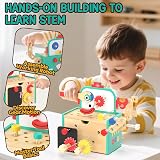 Lehoo Castle Wooden Robot Kids Tool Set Montessori Educational Toy 2 3 4 view 3