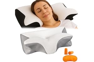 Sleep Apnea Pillow for Sleep Apnea and Snoring, Cervical Neck Support for Proper Alignment, Ergonomic Contour Memory Foam Pil