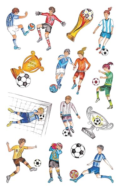 AVERY Zweckform 56796 Metallic Stickers, Fußball, 13 Aufkleber