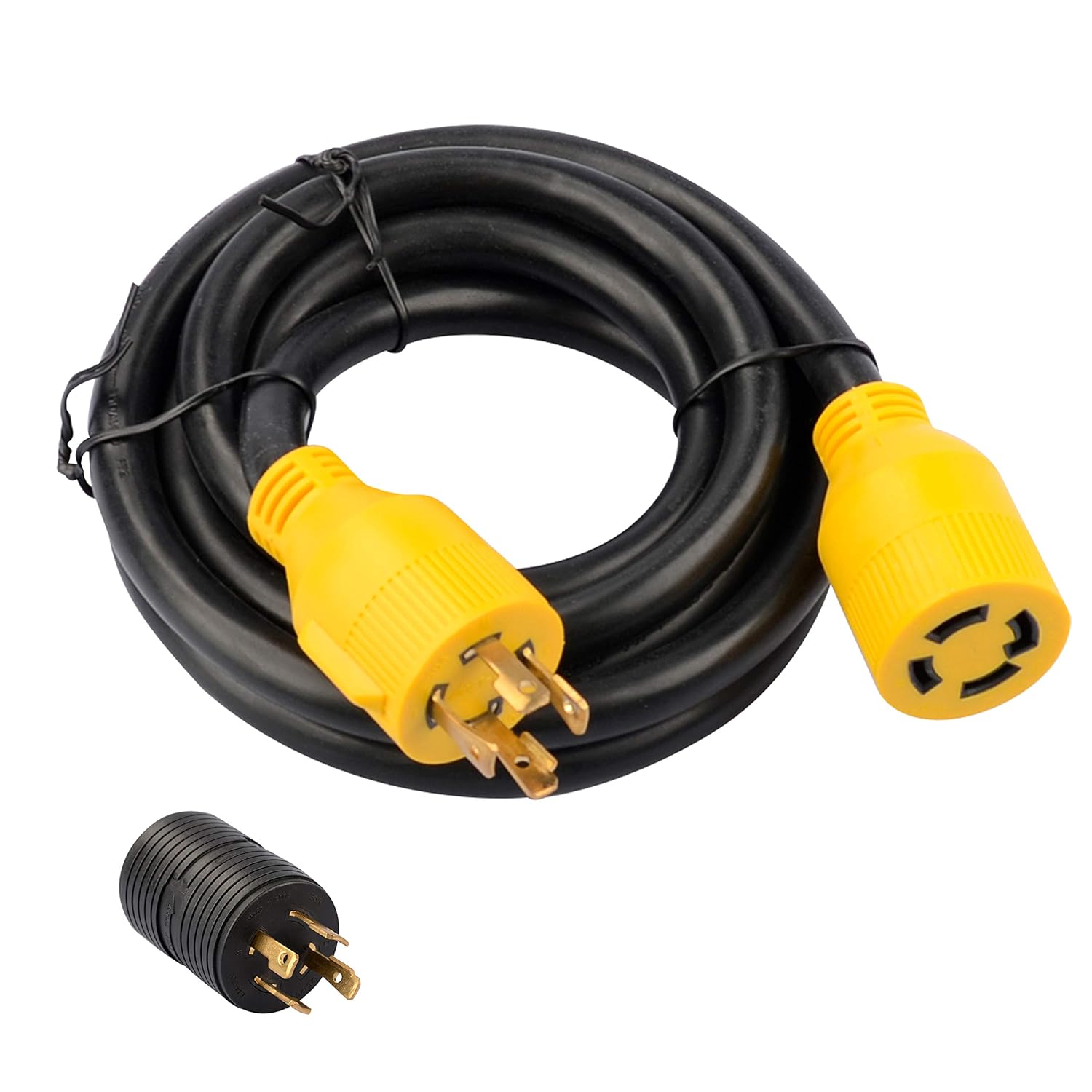 RVGUARD 10ft Generator Power Cord 4 Prong 10 Gauge STW Cable 125/250V