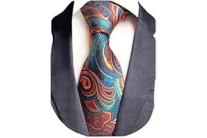 GUSLESON 3.15"(8cm) Fashion Striped PaisleyTies Mens Plaid Flower Necktie for Wedding