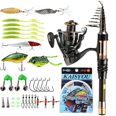 compact ocean fishing pole and spinning reel amazon Best Sellers: Best Rod & Combos This spinning combo from Wakeman provides young anglers with confidence Compact Fishing Rods