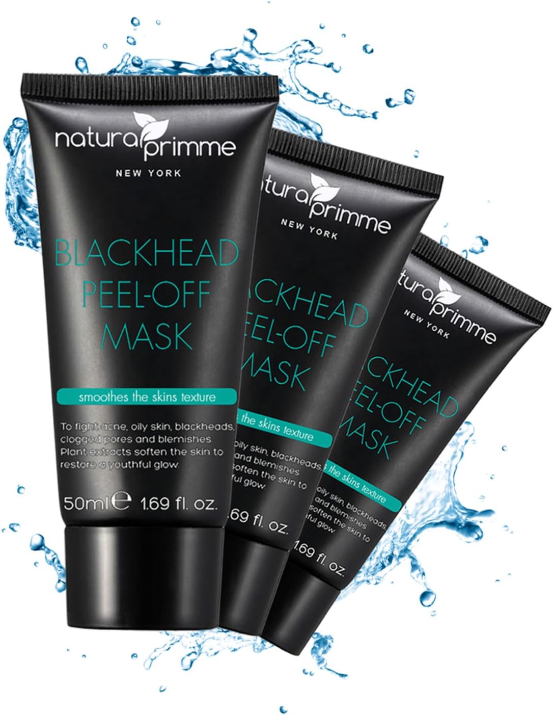 Natura Primme Black Mask Blackhead Remover, Purifying Deep Cleansing Peel Off Charcoal Face Mud, 50 mL, 1.69 oz.