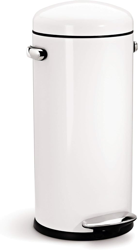 Amazon.com: Bote de basura redondo con pedal de 30 litros / 8 galones