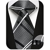 Enlision Boys Tie Kids Necktie with Pocket Square Set Ties for Boy Formal Neck Strap Youth Tie for Kids Party School