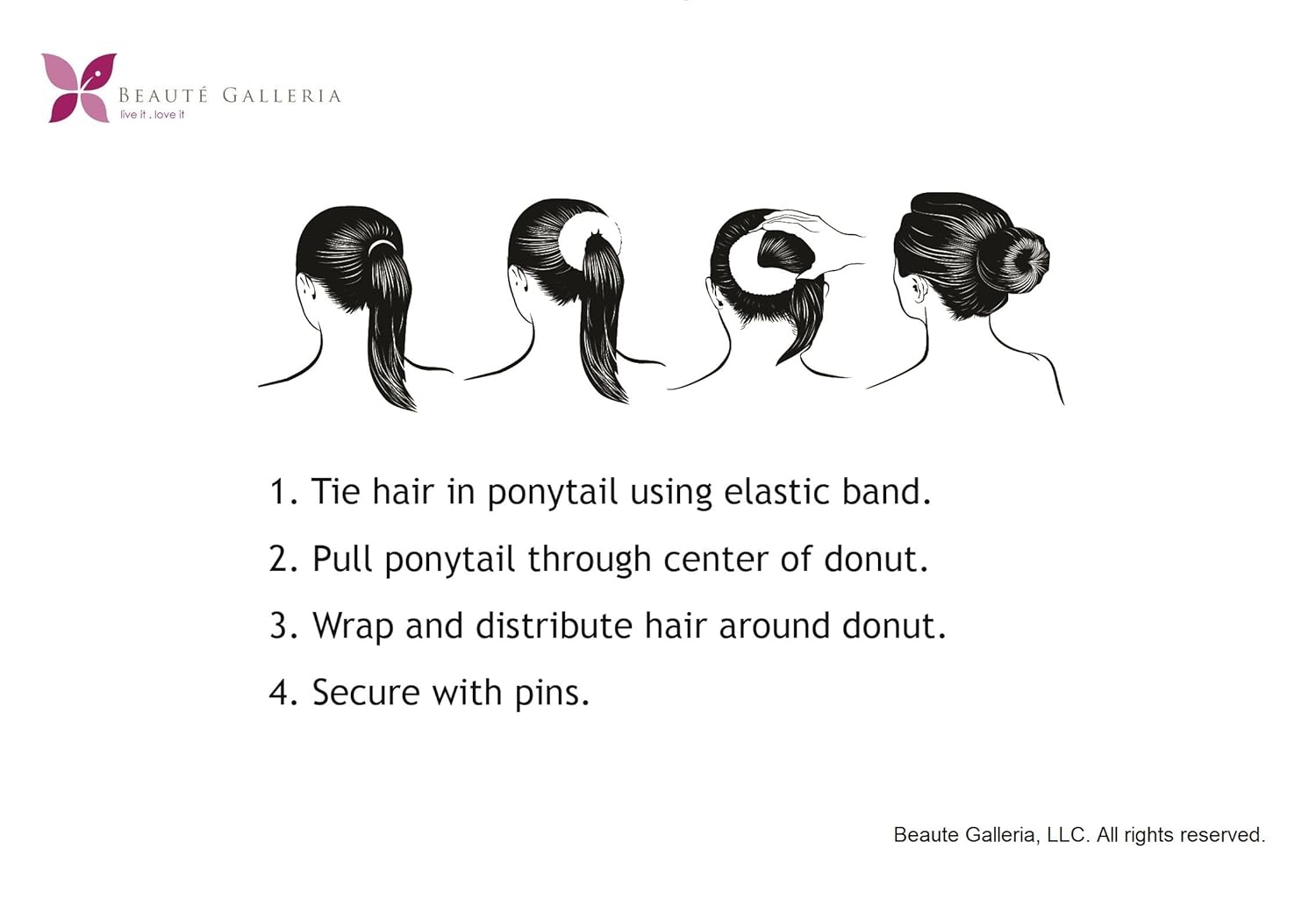 Beaute Galleria Hair Donut Bun Maker Ring Style Mesh Chignon Ballet Sock Bun (X-Large, Brown): Beauty