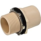 EZ-FLO 88351 CPVC Water Heater Pan Fitting, 1" Hub x 1" MIP CPVC