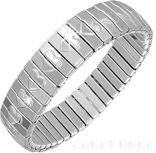 Surgical Stainless Steel Stretch Bracelet with Engraved