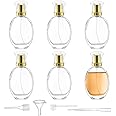 Mezchi 6 Pack Refillable Spray Perfume Bottle, 50ml/1.7 OZ Empty Glass Perfume Atomizer Bottle, Travel Size Perfume Refill Bottle for Perfume, Refreshing, Breathing Spray