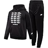 New Balance Boys Tracksuit Set - 2 Piece Classic Hoodie Sweatshirt and Boys Jogger Sweatpants with Pockets (Sizes: 8-16)