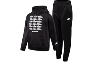 New Balance Boys Tracksuit Set - 2 Piece Classic Hoodie Sweatshirt and Boys Jogger Sweatpants with Pockets (Sizes: 8-16)