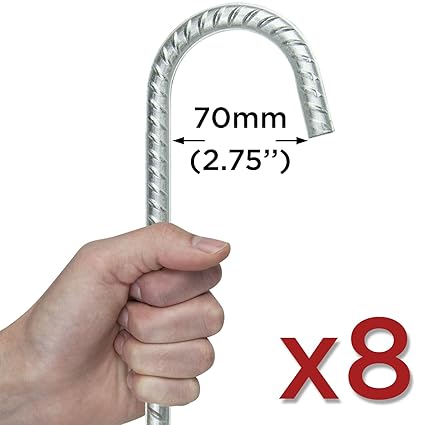 Woodside - Erdspieße/Verankerungen/Heringe - aus robustem verzinktem Stahl - geeignet für Partyzelte, Pavillons, Trampoline, 