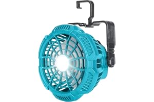 Gerttilyon For Makita 18V Fan, 3 Speed Cordless Brushless Motor Low Noise for Camping, Gym Garage Travel Office Bedroom (MT-FC103 FAN)