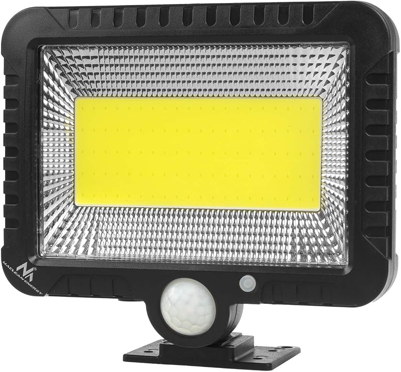MCE438 Lampada Faretto LED Solare con Sensore di Movimento e Crepuscolare 5W 6000 K Esterno Cortile (1x Faretto)