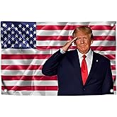 3'x5’ Trump 2024 Flag with 4 Brass Grommets - Large American President Republican Banner - Political Campaign Home Banner - Keep America Great - Great Indoor or Outdoor Decoration
