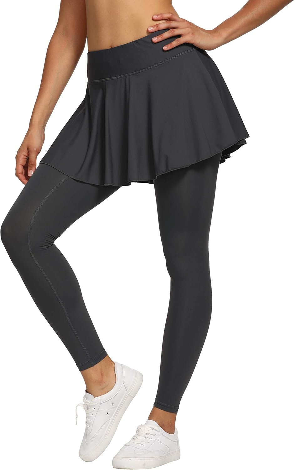 CQC Women's Tennis Skirt Leggings Athletic Sports Skorts Gym Running Golf Workout Bottoms with Pockets: Clothing