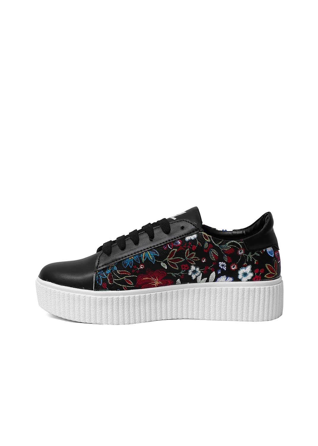beonza women printed black sneakers casual shoes
