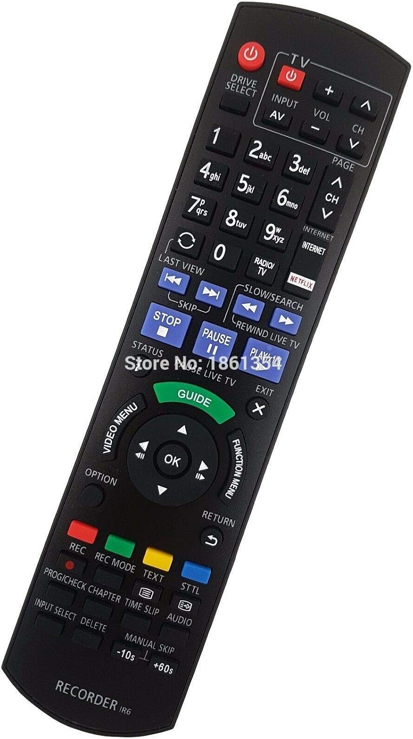 VINABTY Remote Control N2QAYB001046 Replacement for Panasonic Blu-ray Recorder DMR-PWT550 DMR-BST730 DMR-BWT750 DMR-BWT750GL DMR-BWT735 DMR-BST820 DMR-BCT750 DMR-BST720 DMR-BST721 - Image 4