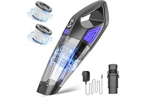 ATONEP Handheld Vacuum Cordless Cleaner,Powerful Portable and Dust Buster Hand Vcauum Rechargeable with Large-Capacity Battery for CarPetOfficeHome