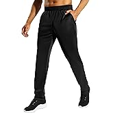 MIER Men’s Sweatpants with Pockets, Athletic Training Track Jogger, Soccer Warm-up Pants with Zipper Ankle