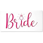 Ethisa Bride Beach Towel for Honeymoon and Bachelorette Party - Pink Design for Beach Bachelorette Party - Mrs Beach Towel for Bride to Be - Just Married Beach Wedding and Engagement Gift - 60"x30"