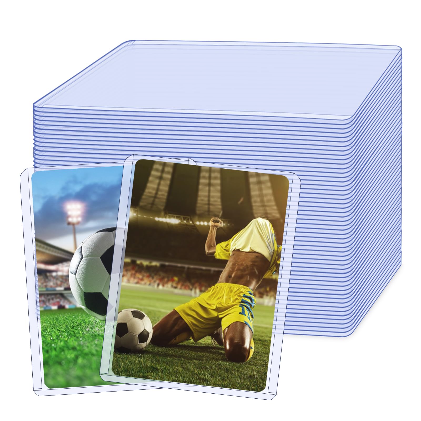 50Pcs Top loaders Hard Card Sleeves 35PT 76x101mm Standard Clear Card Protectors Holders for Pokemon MTG Yugioh Game Sports Baseball Cards
