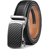 GAEKEAO Mens Belt Leather Micro-Adjust Buckle Ratchet Belts for Men Dress Casual to Formal Trim to Fit with Gift Box (35mm)