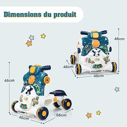 6 Garcon Fille Activites Deveil Pour Developpement De Lintelligence 36 Mois Costway 3 En 1 Trotteur Pour Apprendre A Marcher Pousseur Pour Enfants Avec Lumiere Et Musique Bebe Eveil Et Jouets Crownadv Co Il