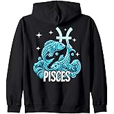 Pisces Zodiac Sign Zip Hoodie