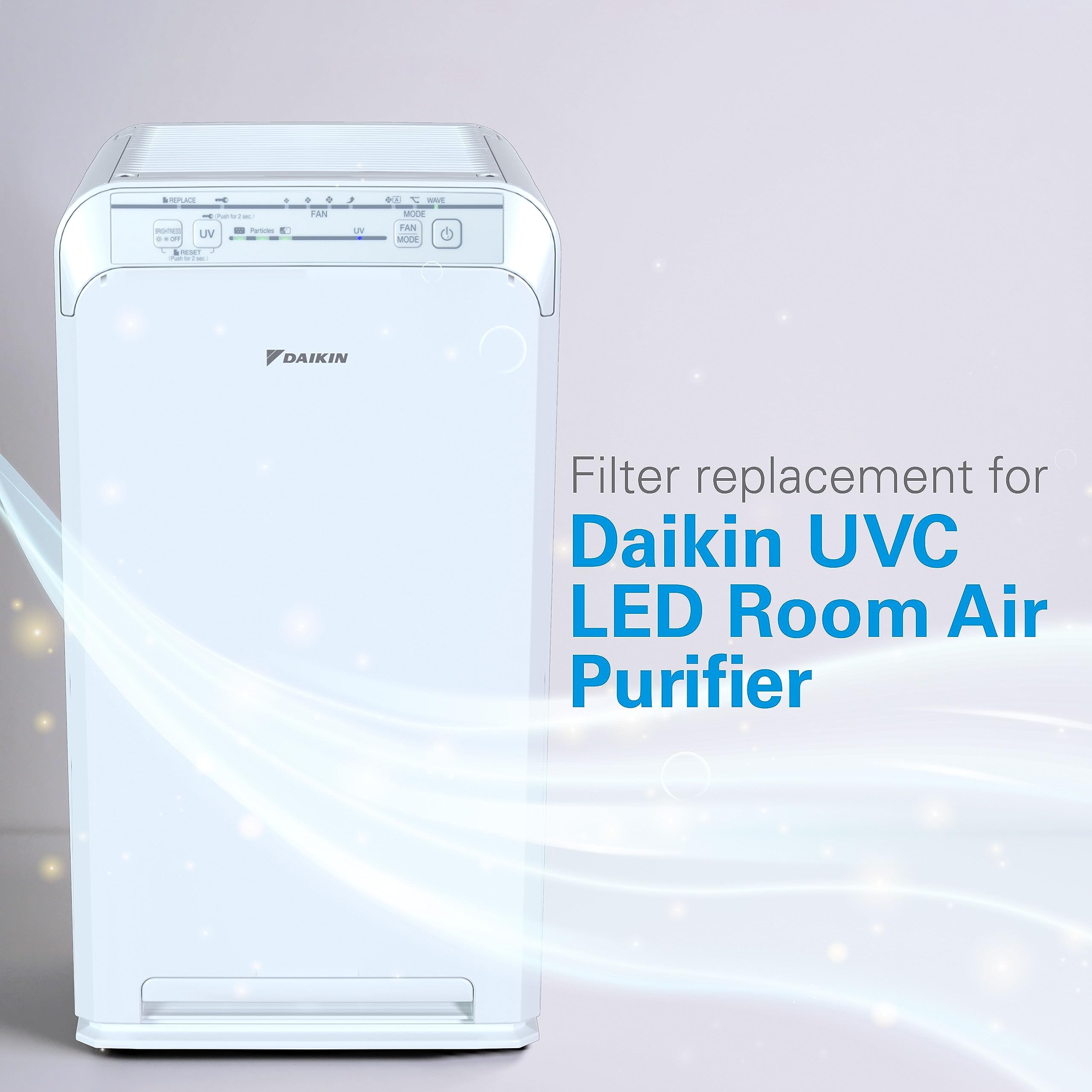 Daikin Carbon Replacement Filter BAD101A4N for Home Air Purifier MCB50YSAU, Removes Odor Molecules, Gases, Smoke, Irritants and Other Particulates, Cut to Fit for Easy Installation