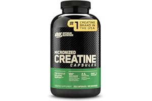 Optimum Nutrition Micronized Creatine Monohydrate Capsules, Keto Friendly, 2500mg, 200 Capsules (Packaging May Vary)