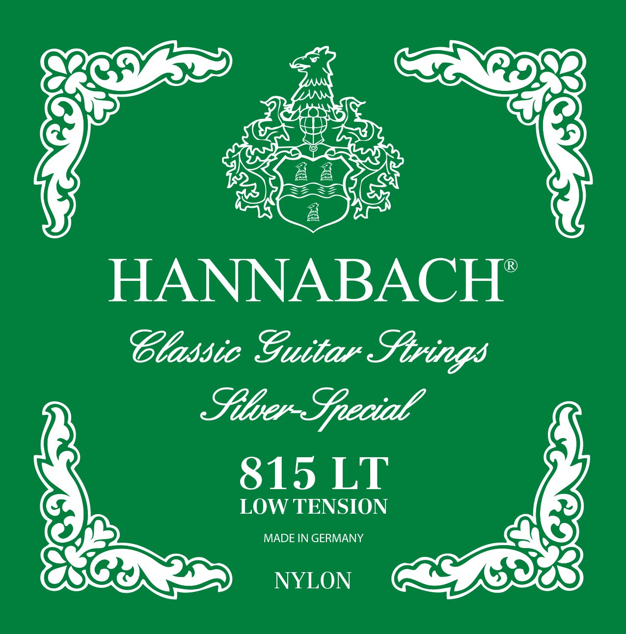 Hannabach 652772 Series 815 Silver Special ProfiPack for Classic Guitar Low Tension String Set - Green