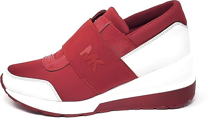 michael kors red tennis shoes