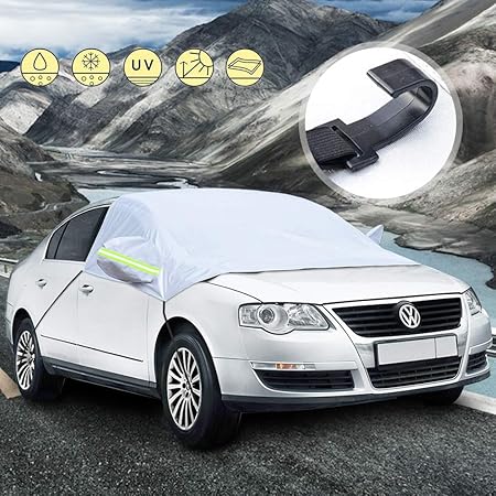 iKALULA Frontscheibe Abdeckung, Auto Scheibenabdeckung Winterschutz Faltbare Abnehmbare Windschutzscheiben Autoabdeckung Wint