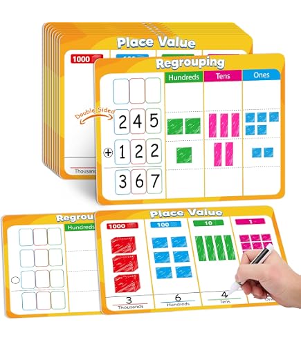 Rock Hammer Giant Magnetic Place Value Chart - Dry Erase Math Board For ...