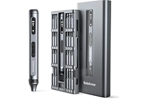 Mini Electric Screwdriver, 52 in 1 Electric Screwdriver Kit with 48 Magnetic Bits, Soleilwear Precision Screwdriver Cordless Repair Tool for Phone Camera Laptop Watch