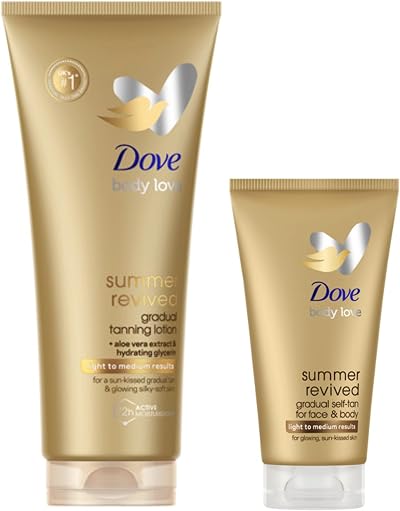 Dove Summer Revived Gradual Self-Tanning Lotion Face & Body 275 ml 2-Pack
