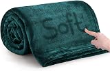 MOONLIGHT20015 Fleece Blanket King Size 270x230 cm Emerald 400 GSM