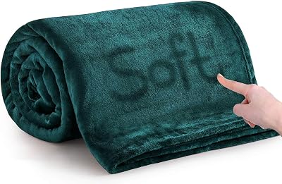 MOONLIGHT20015 Fleece Blanket King Size 270x230 cm Emerald 400 GSM