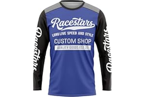 RACESTARS Mountain Bike T Shirt Men's Cycling Jersey Motocross Long Sleeve Anti-uv Dirt Bike ATV Enduro MTB Jersey Sportwear