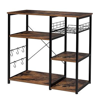 Homfa Industrial Kitchen Baker's Rack with 3-Tier & 4-Tier Shelves