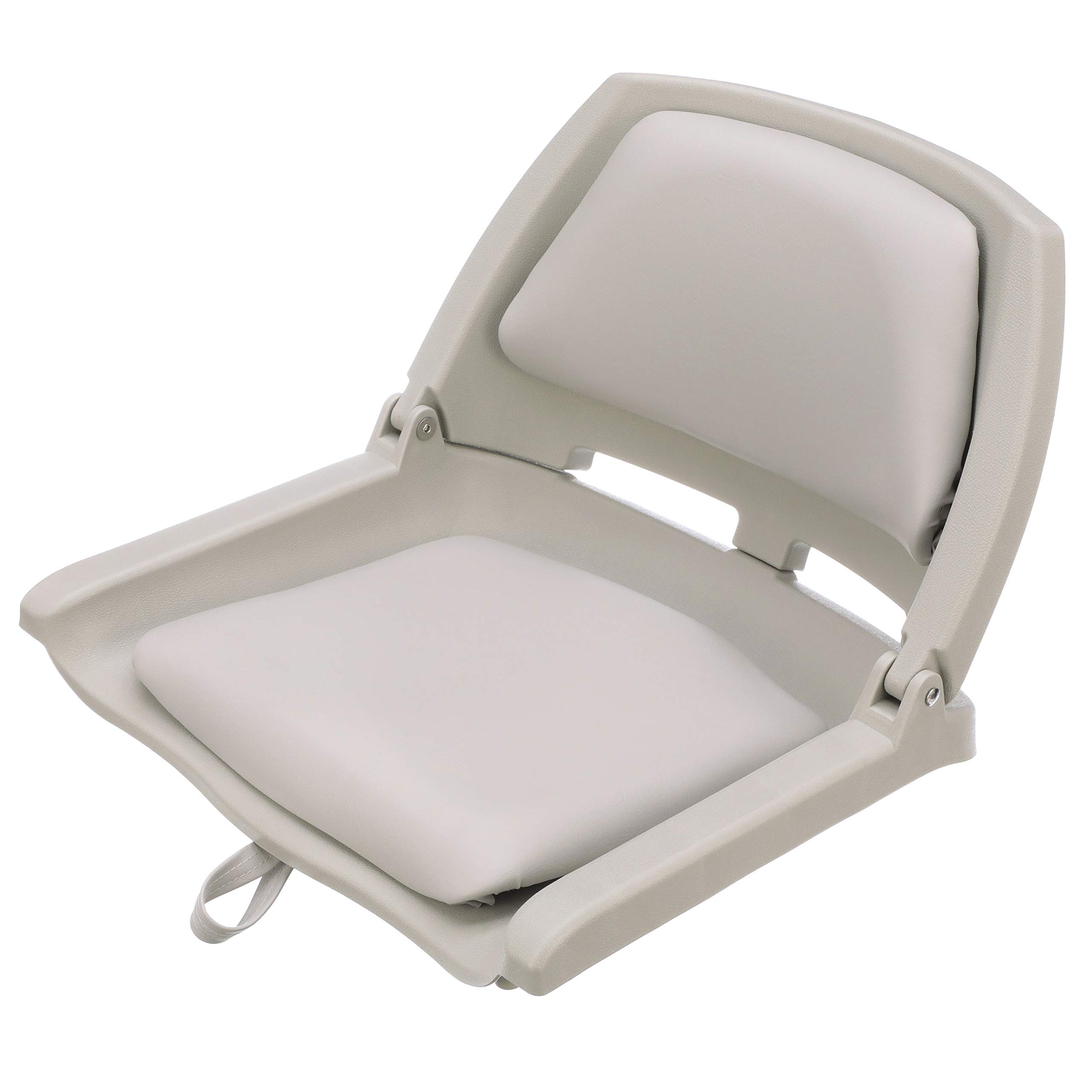 Photo 1 of ***MISSING PARTS  USED***  Attwood 98391GY Padded Boat Seat, Gray, Molded Plastic Frame, 20 Inches W x 17 Inches D x 12 Inches H