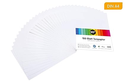 Perfect Ideaz Cartoncini Di Carta Da Zucchero Bianco 100