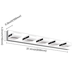 SOLFART LED Dimmable Modern Closs Chrome Bathroom