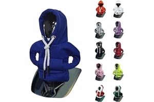 vvag Gear Shift Hoodie, Hoodie Car Gear Shift Cover, Car Shift Knob Hoodie, Automotive Interior Accessories, Universal Fit Knob Cover Gift (Blue)