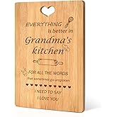 Personalized Cutting Board, Grandparents Day Gift, Personalized Gifts for Grandma, Engraved Bamboo Cutting Board, Best Best Grandma Gifts for Mothers Day Birthday Christmas