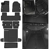 Naibeve Floor Mats for 2026 Honda Passport - All Weather Custom Fit for 2026 Honda Passport Floor Mats & Trunk Mat & Trunk Lower Mat & Backrest Mats Waterproof Interior Accessories